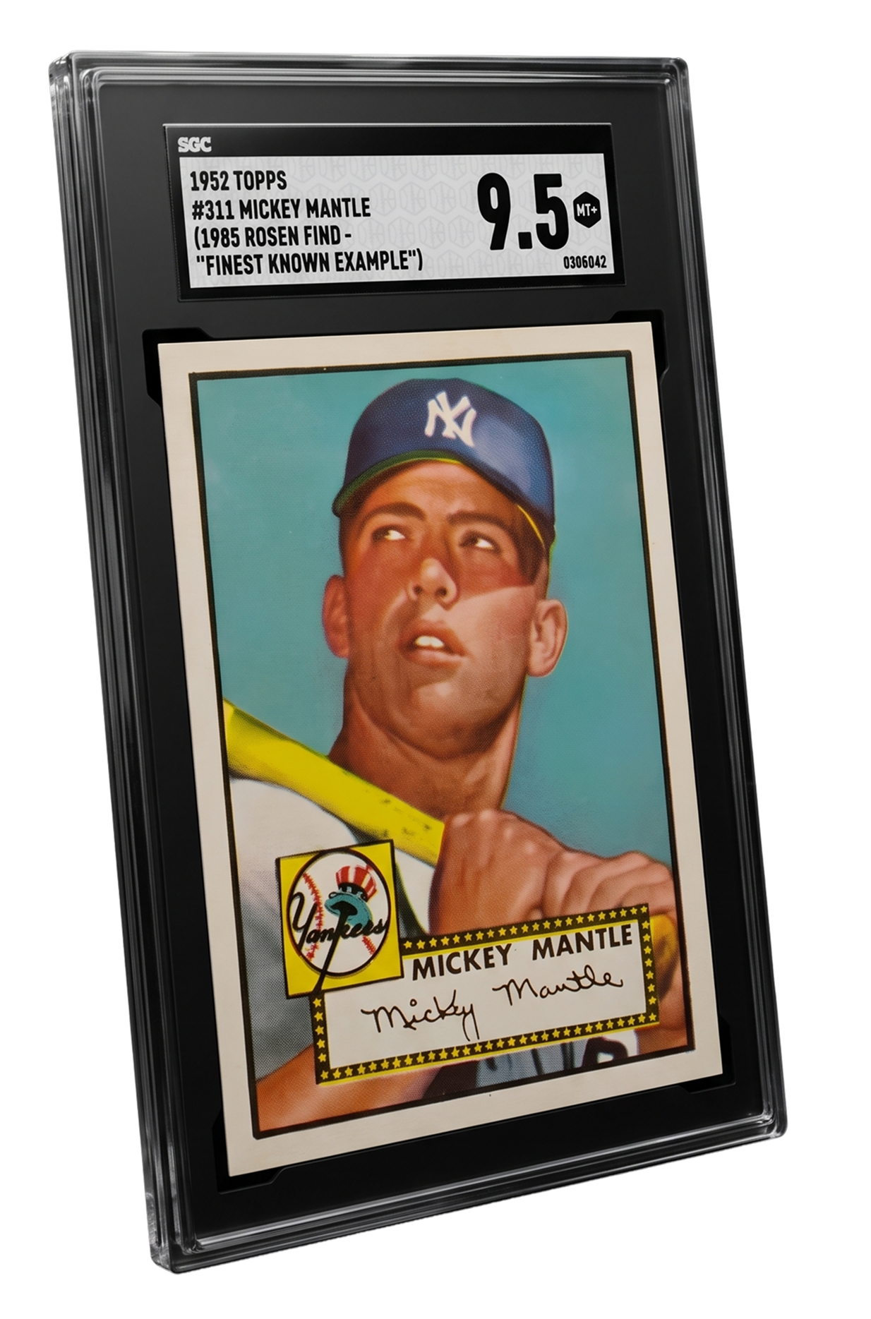 Graded 1952 Mickey Mantle baseball card